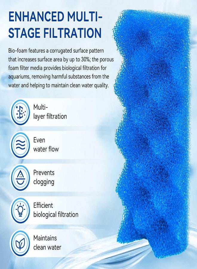 IFERLA 10 Pack Bio Foam Compatible with Fluval 106 & 107 Canister Filter, Filter Sponge Replacement Aquarium Filter Media for Biological Filtration, Including Blue White Black Filter Media Replacement Kit - Image 5